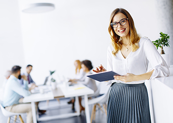 Smiling business woman