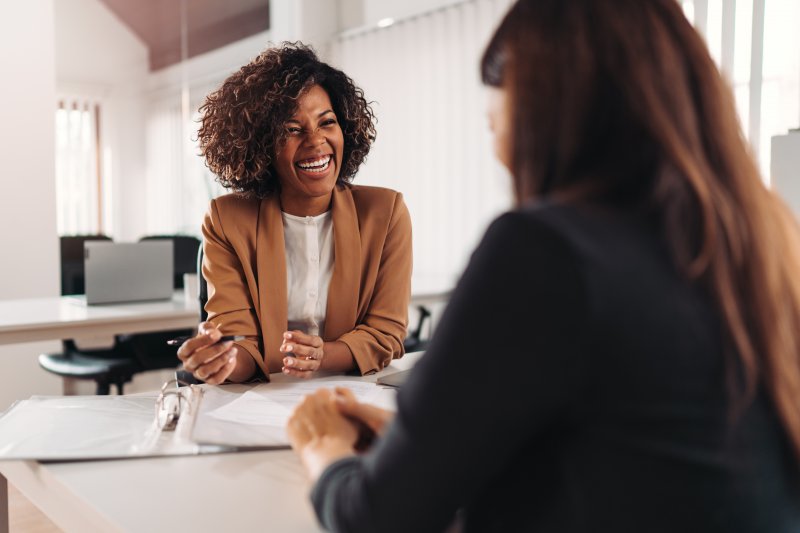 woman meeting with a financial advisor