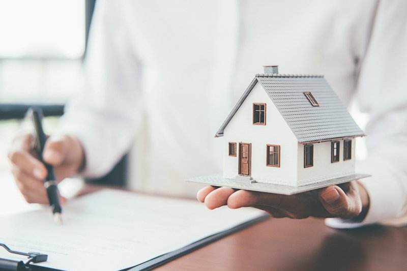 person holding small house 